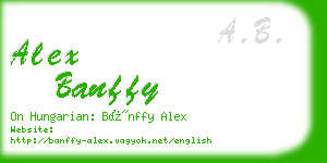 alex banffy business card